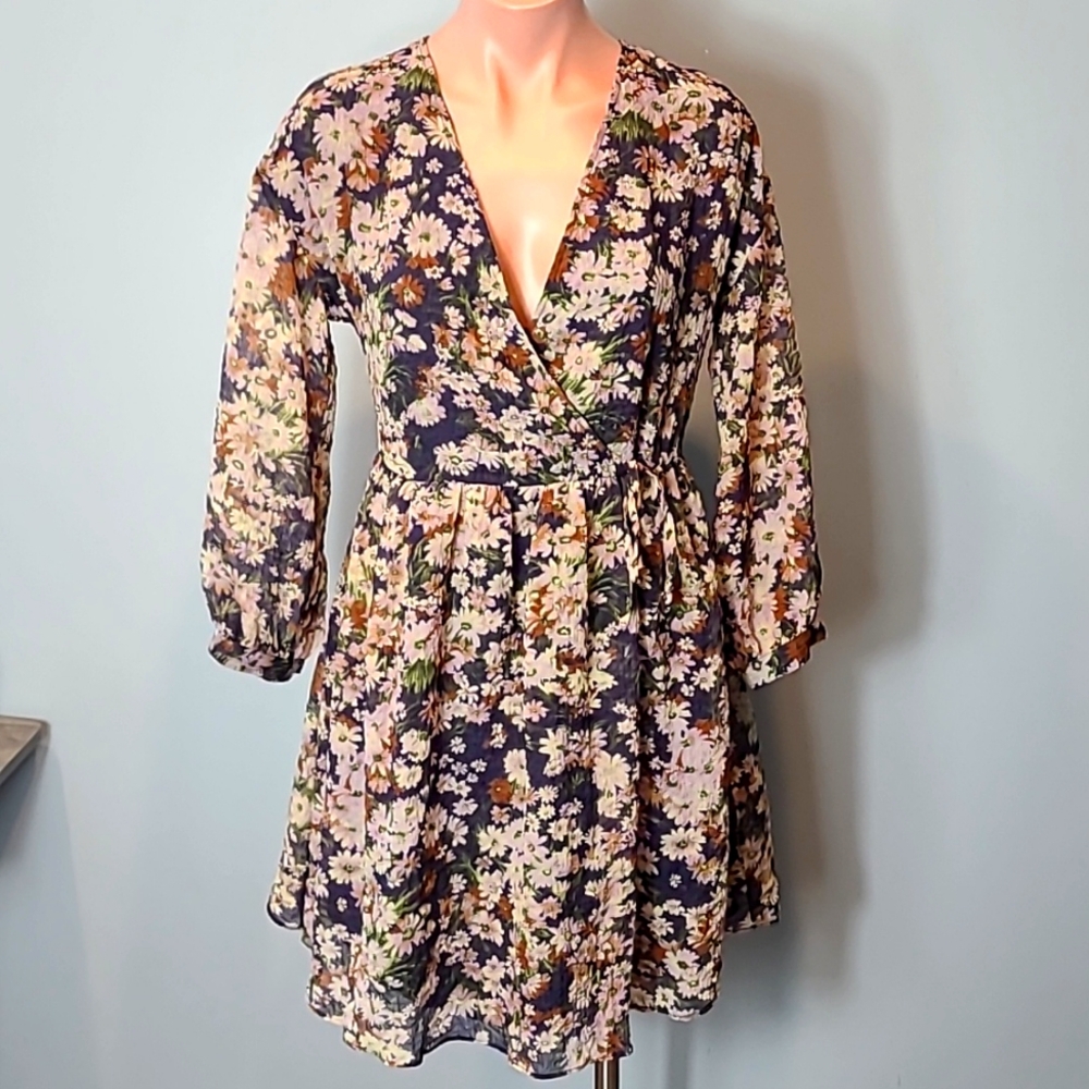 Madewell Floral Tiered‎ Mini Dress Babydoll Cotragecore Summer Comfy Size XS